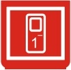 Symbol Öffner für Tür 1  (0°)