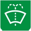 Symbol Scheibenwaschanlage für die Frontscheibe  (0°)